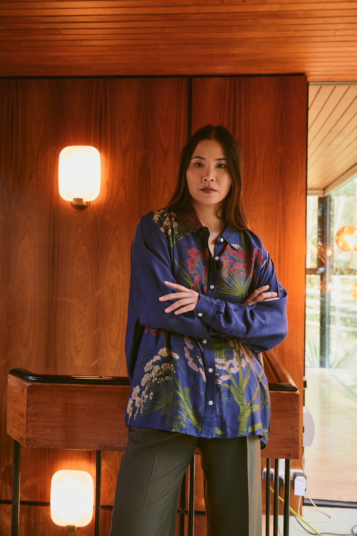 Parsley Seed Navy Oversized Shirt