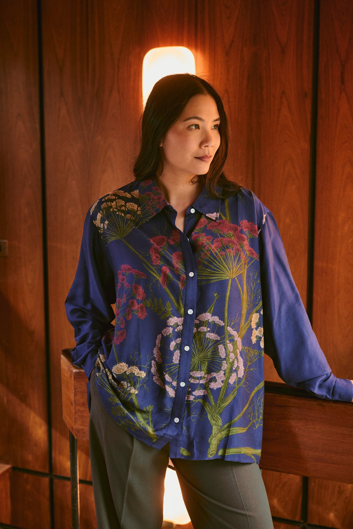 Parsley Seed Navy Oversized Shirt