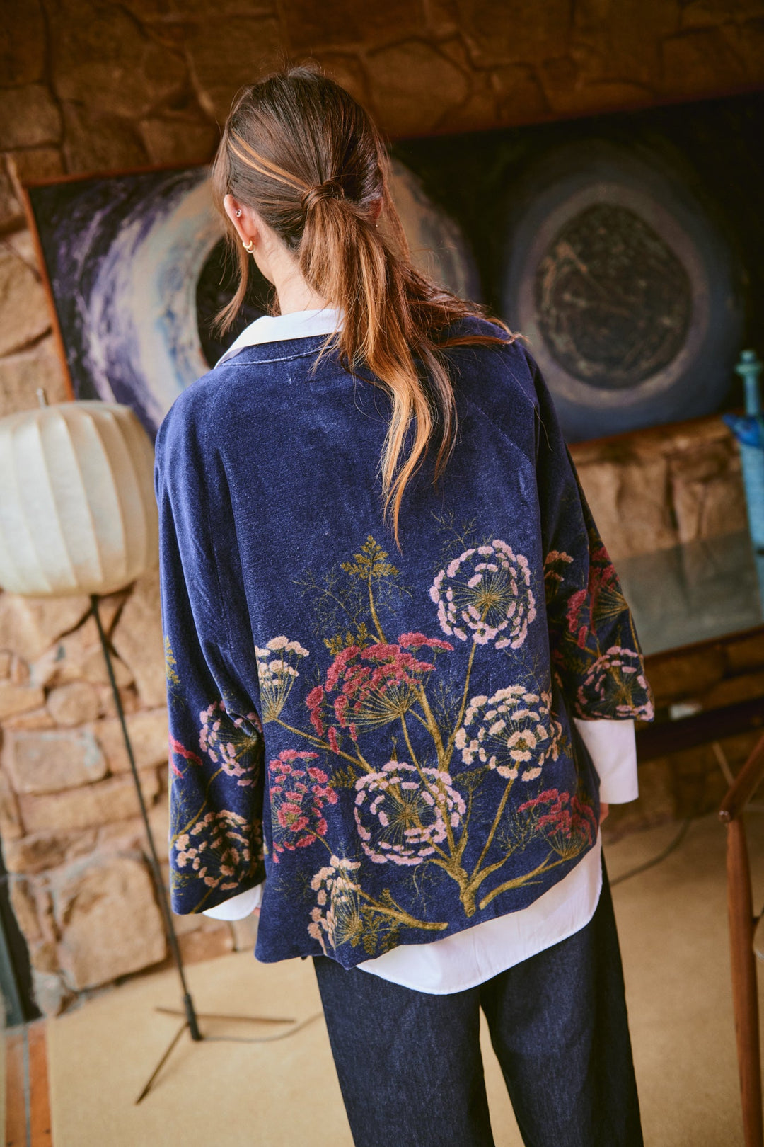 Parsley Seed Navy Velvet Jacket