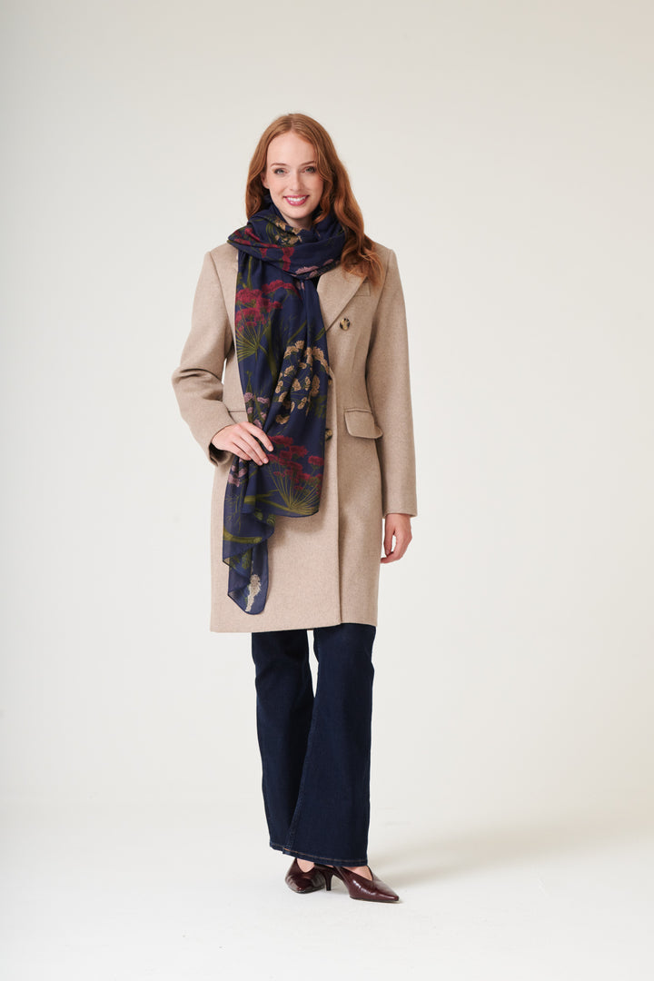 Parsley Seed Navy Scarf