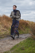 Parsley Seed Navy A-line Maxi Skirt