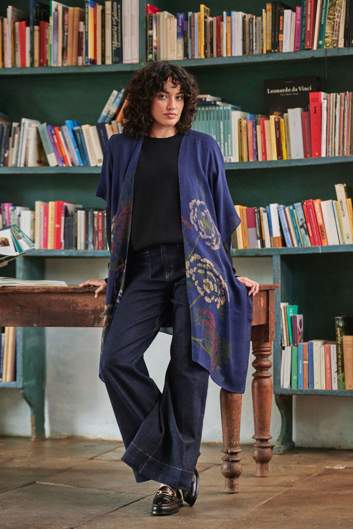 Parsley Seed Navy Wool Throwover