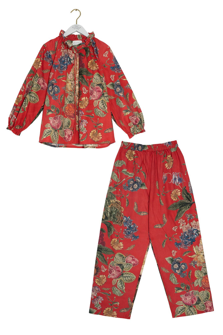 Primula Berry Poplin Pyjama Set
