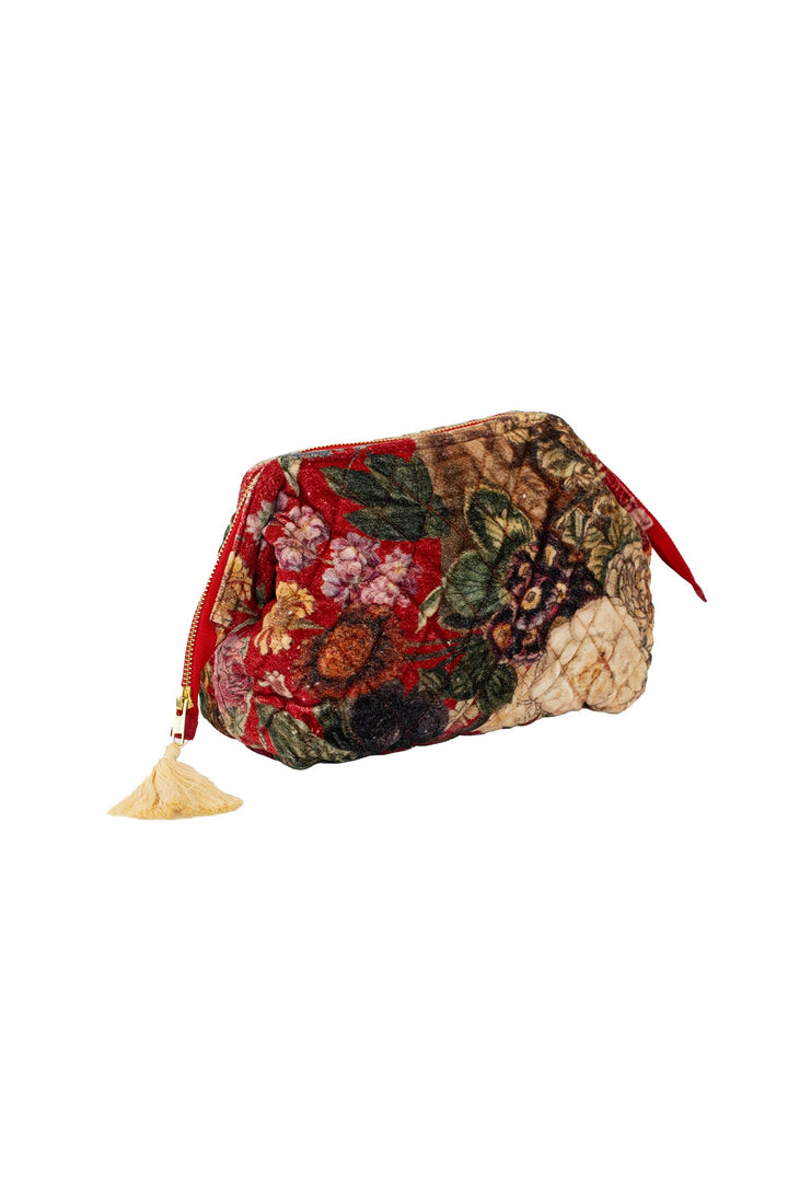 Primula Berry Velvet Pouch