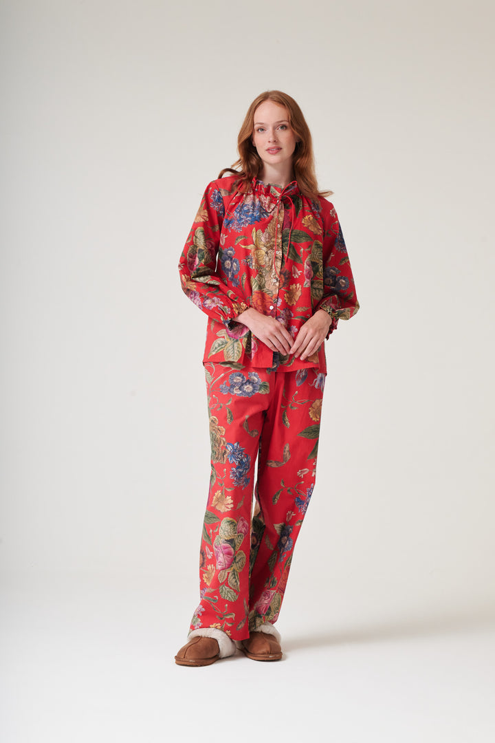 Primula Berry Poplin Pyjama Set