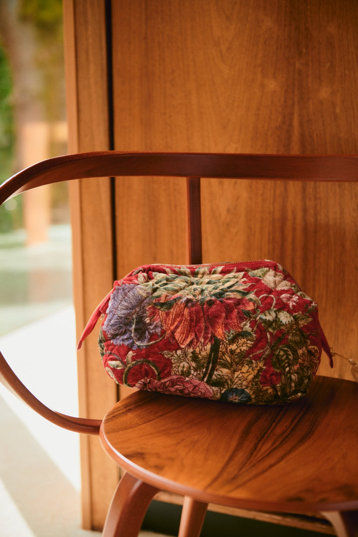 Primula Berry Velvet Pouch