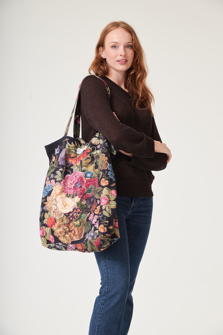 Primula Black Canvas Bag