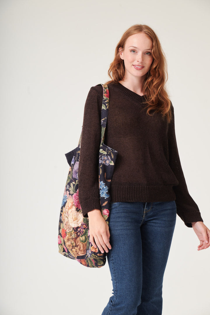Primula Black Canvas Bag