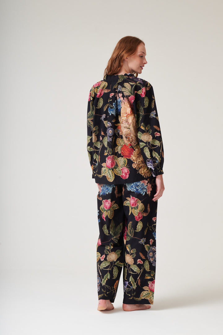Primula Black Poplin Pyjama Set