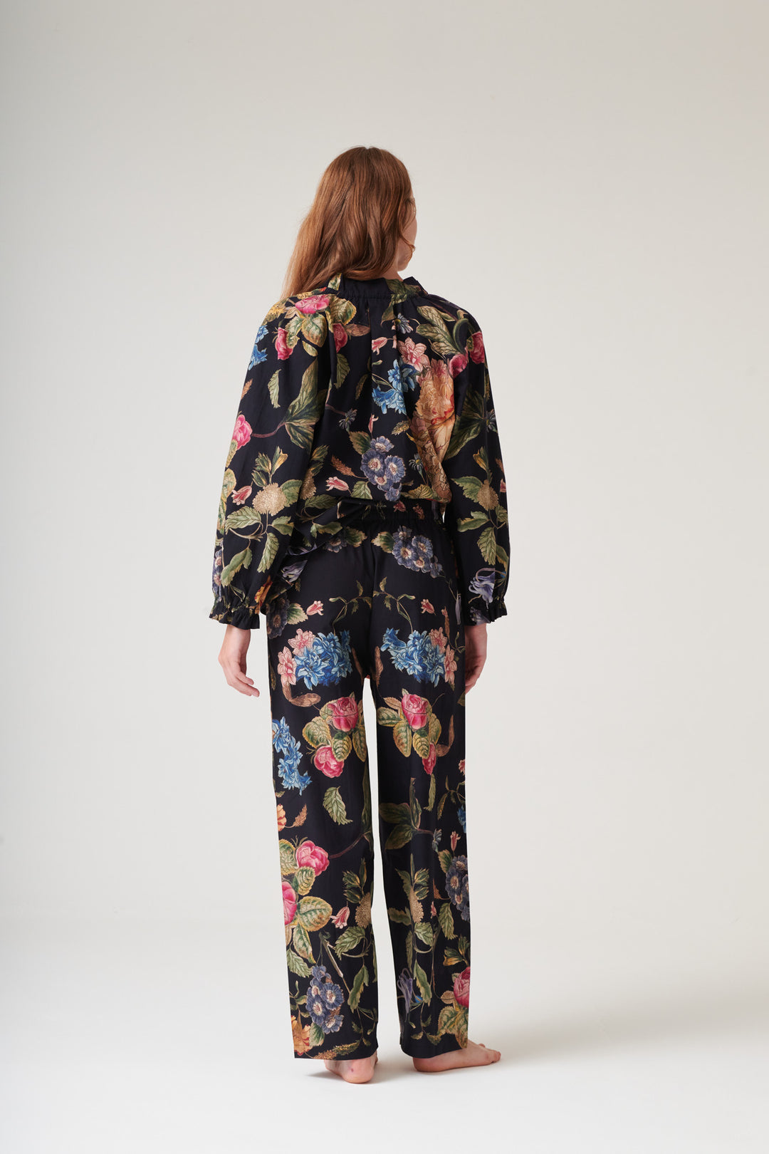 Primula Black Poplin Pyjama Set
