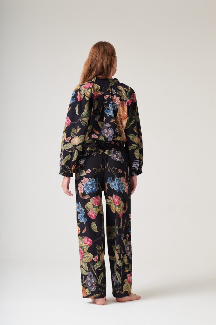 Primula Black Poplin Pyjama Set
