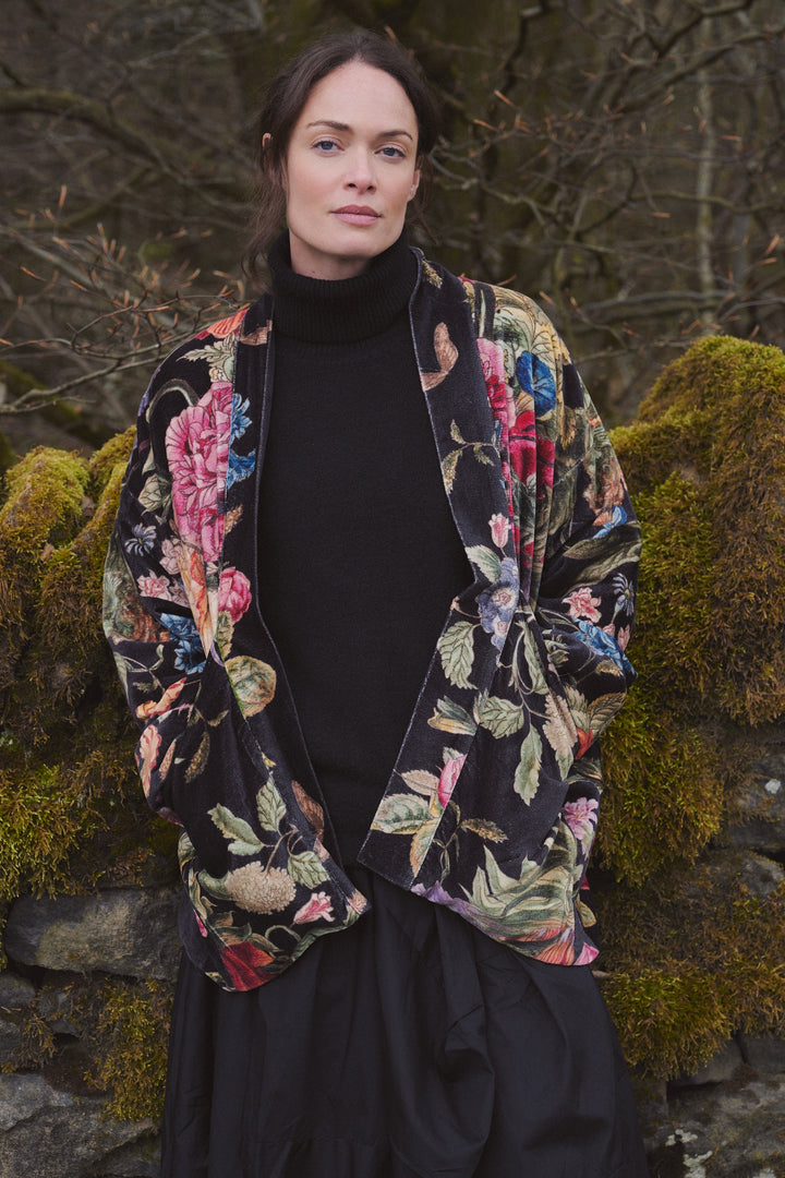 Primula Black Velvet Pocket Jacket