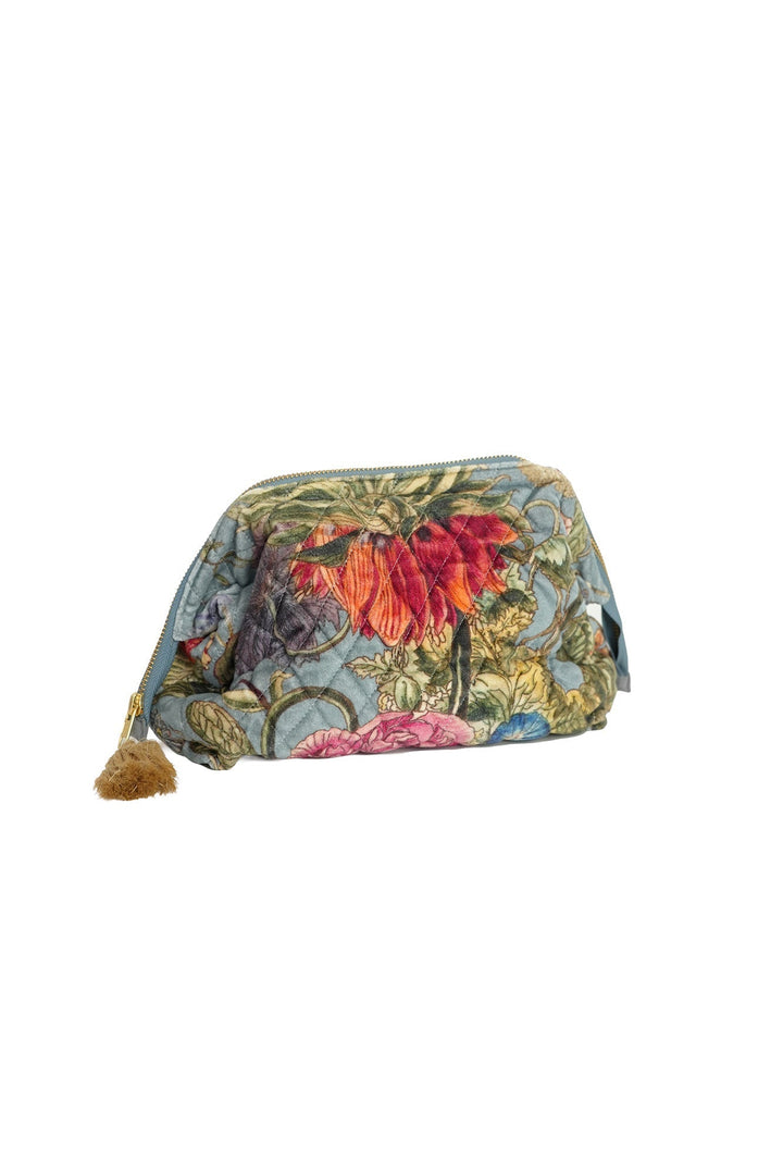 Primula Blue Velvet Pouch