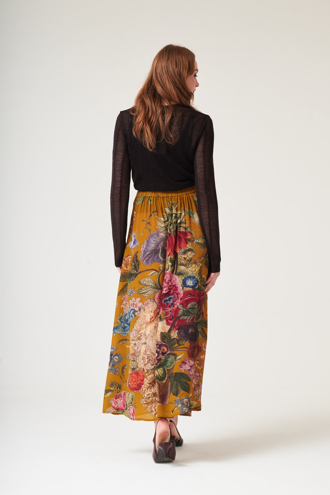 Primula Gold A-line Maxi Skirt