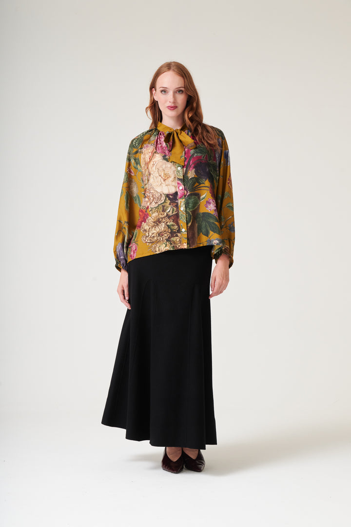 Primula Gold PussyBow Blouse