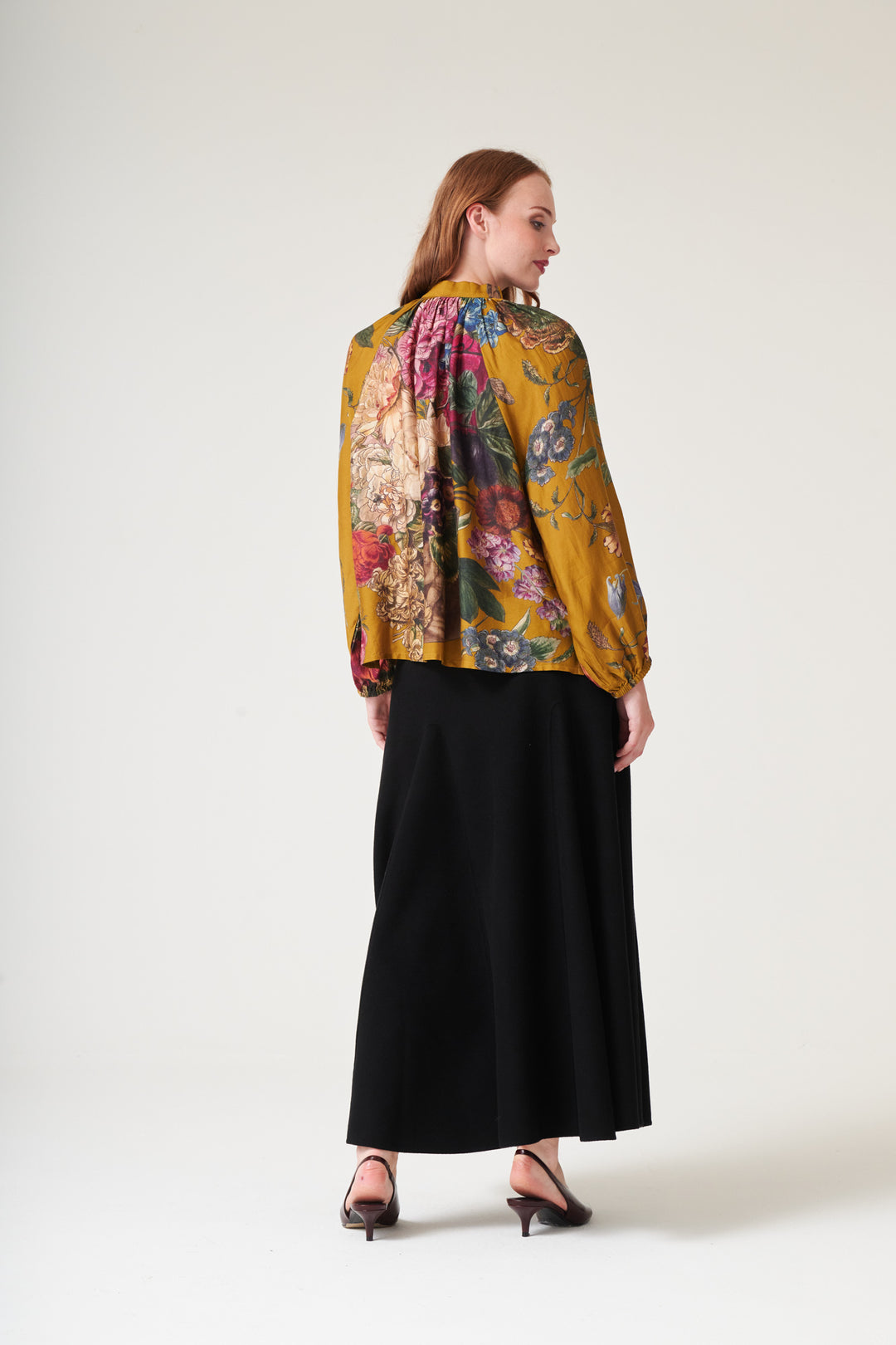 Primula Gold PussyBow Blouse