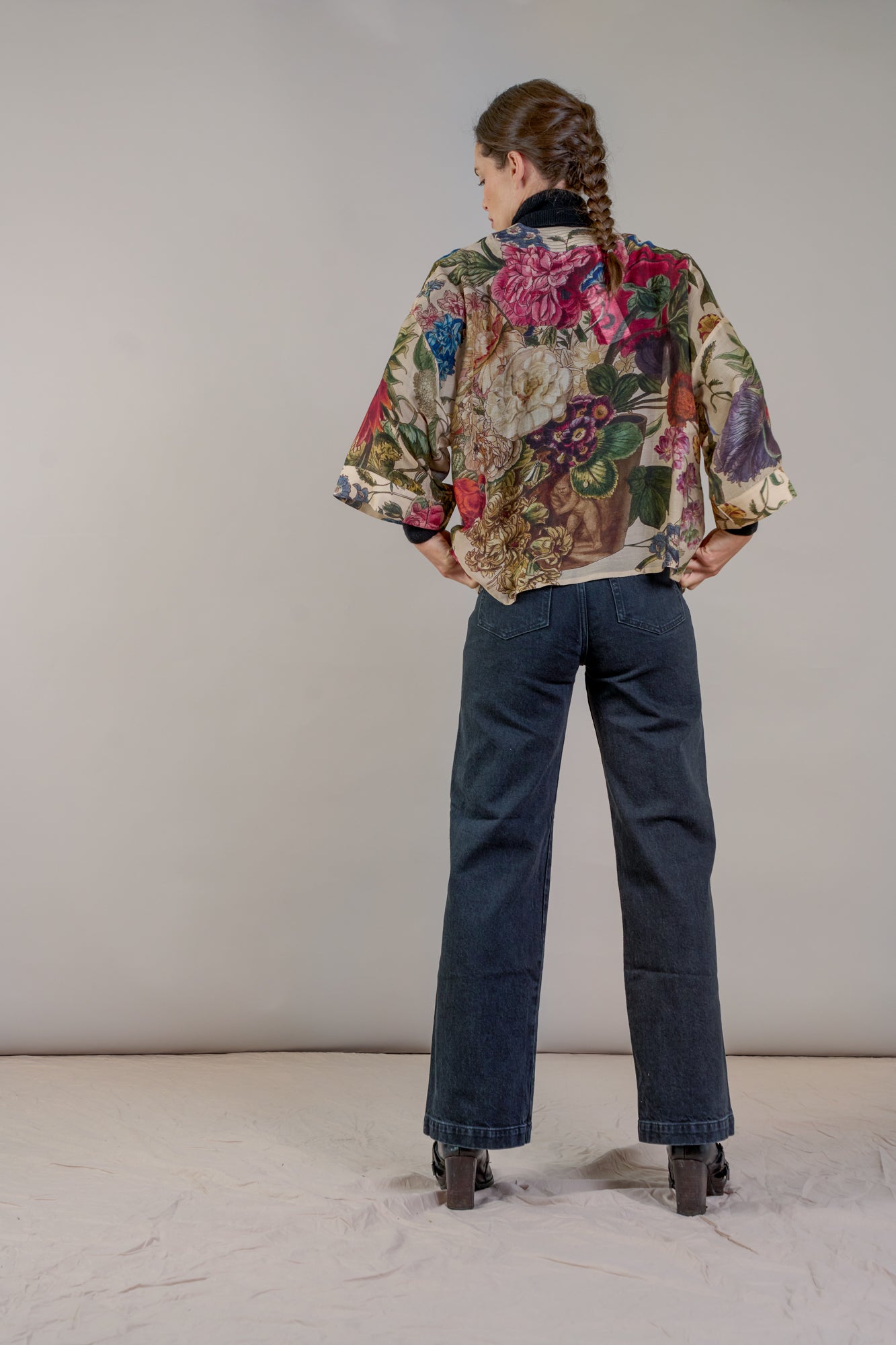 clane クラネ　KIMONO SLEEVE SHORT JACKET HAORUN Men Japanese Short-Sleeved Kimono Cardigan Yukata
