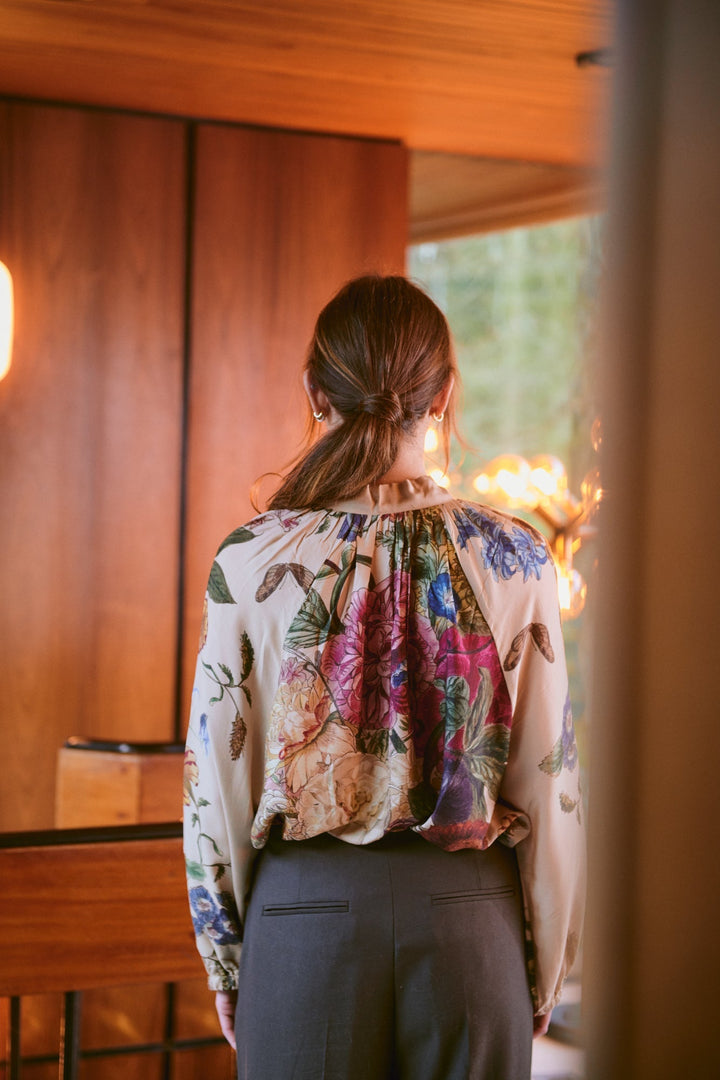 Primula Stone PussyBow Blouse