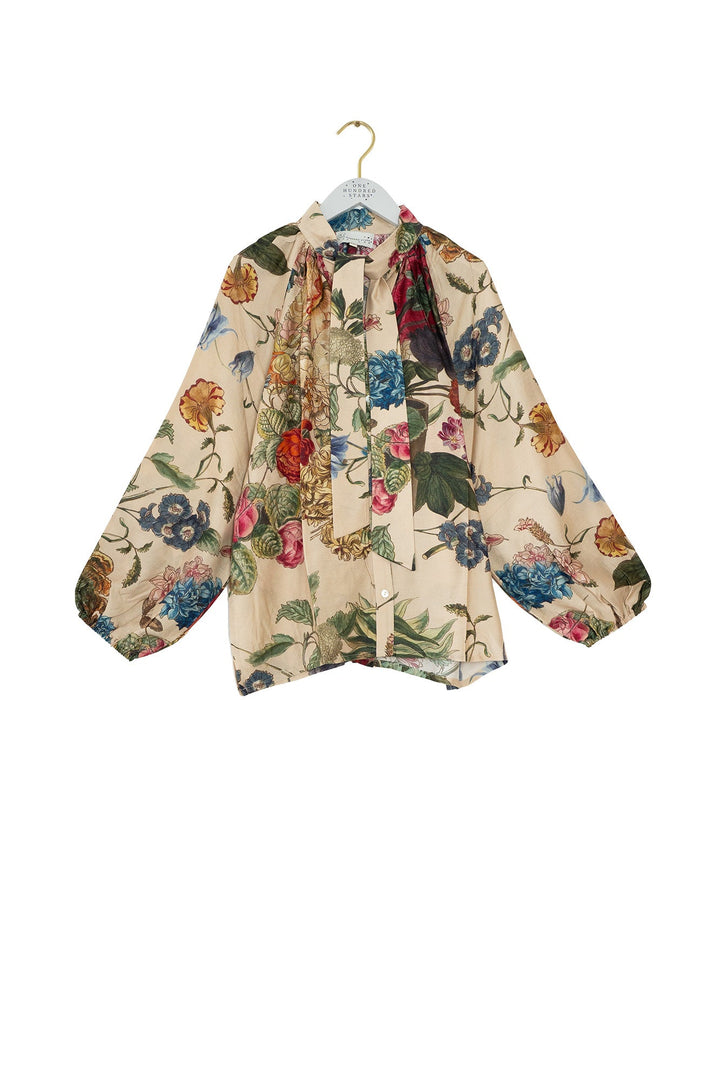 Primula Stone PussyBow Blouse