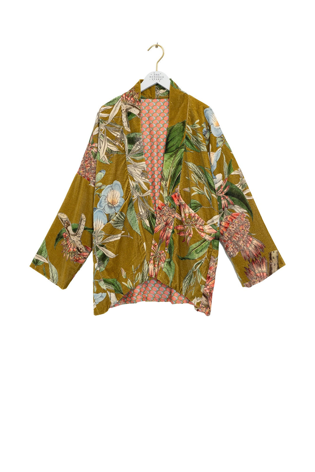 Rhodoleia Gold Velvet Pocket Jacket