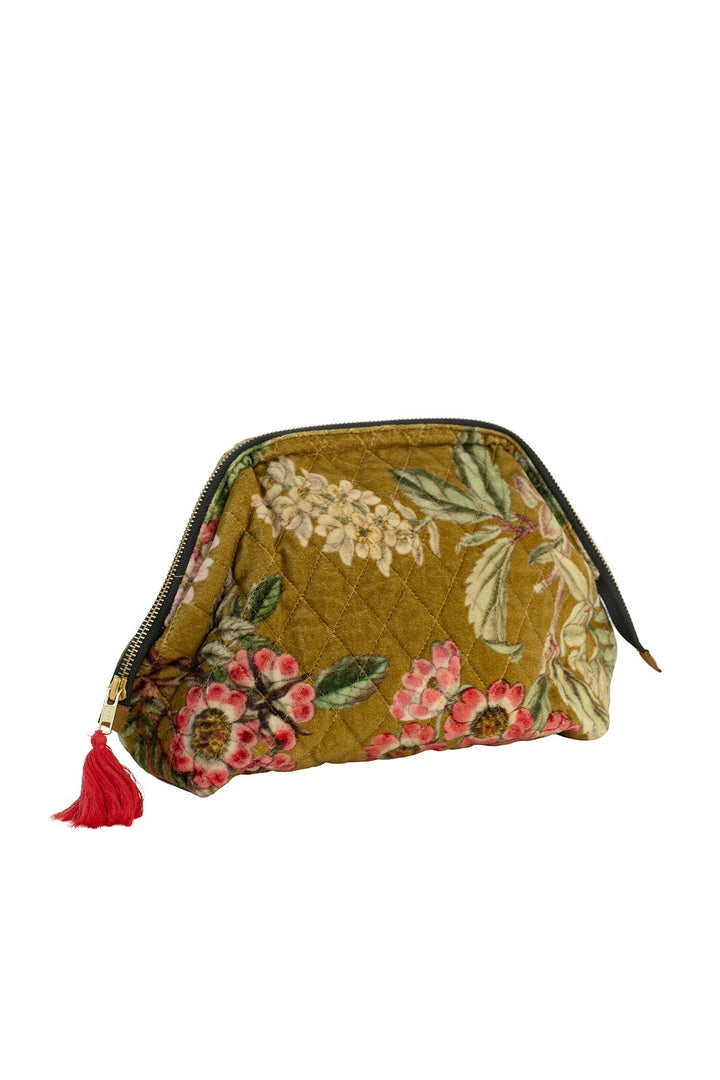 Rhodoleia Gold Velvet Pouch