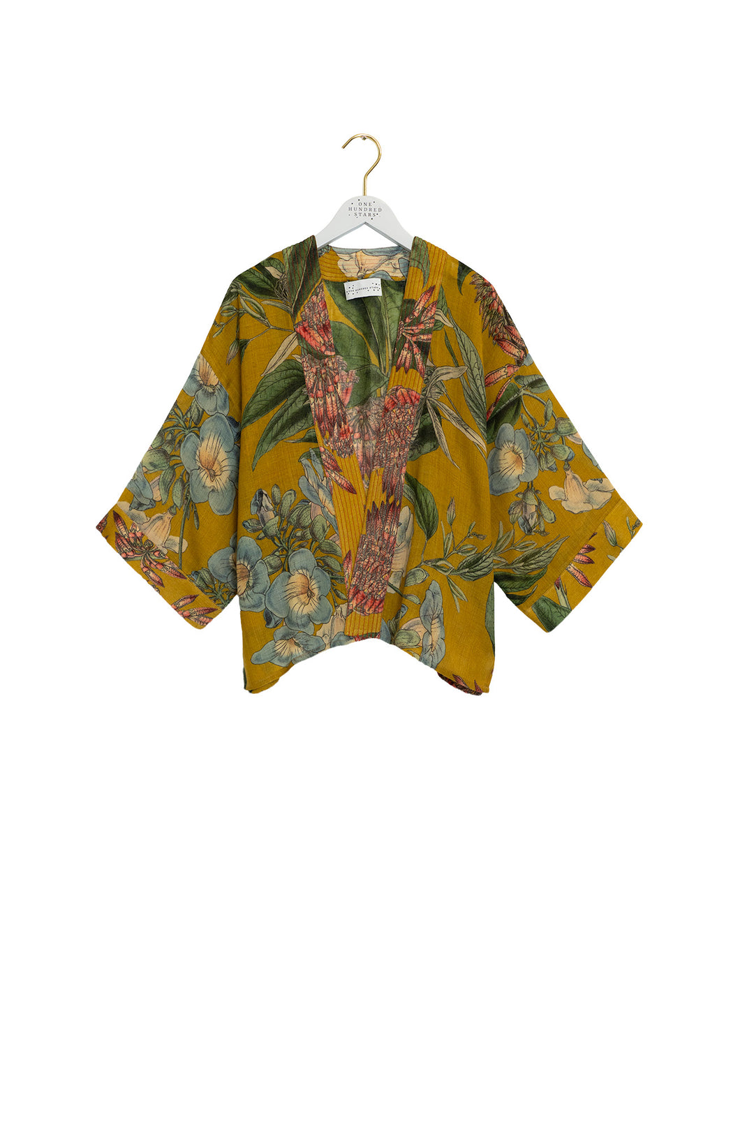 Rhodoleia Gold Wool Kimono