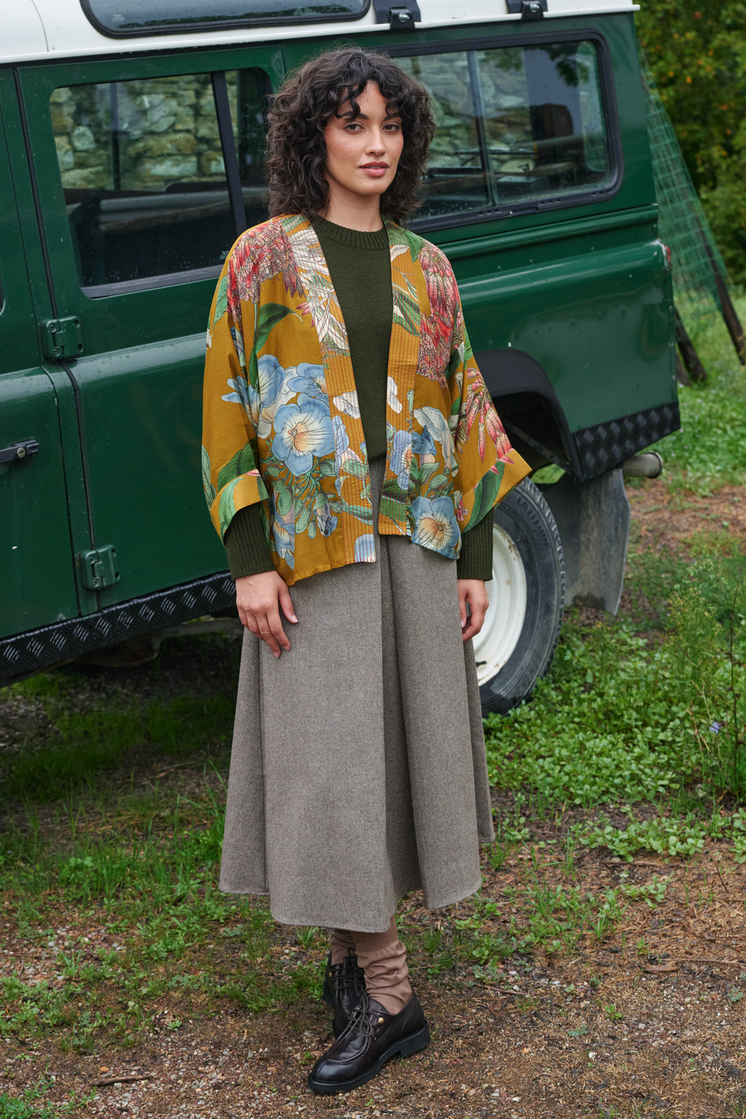 Rhodoleia Gold Kimono