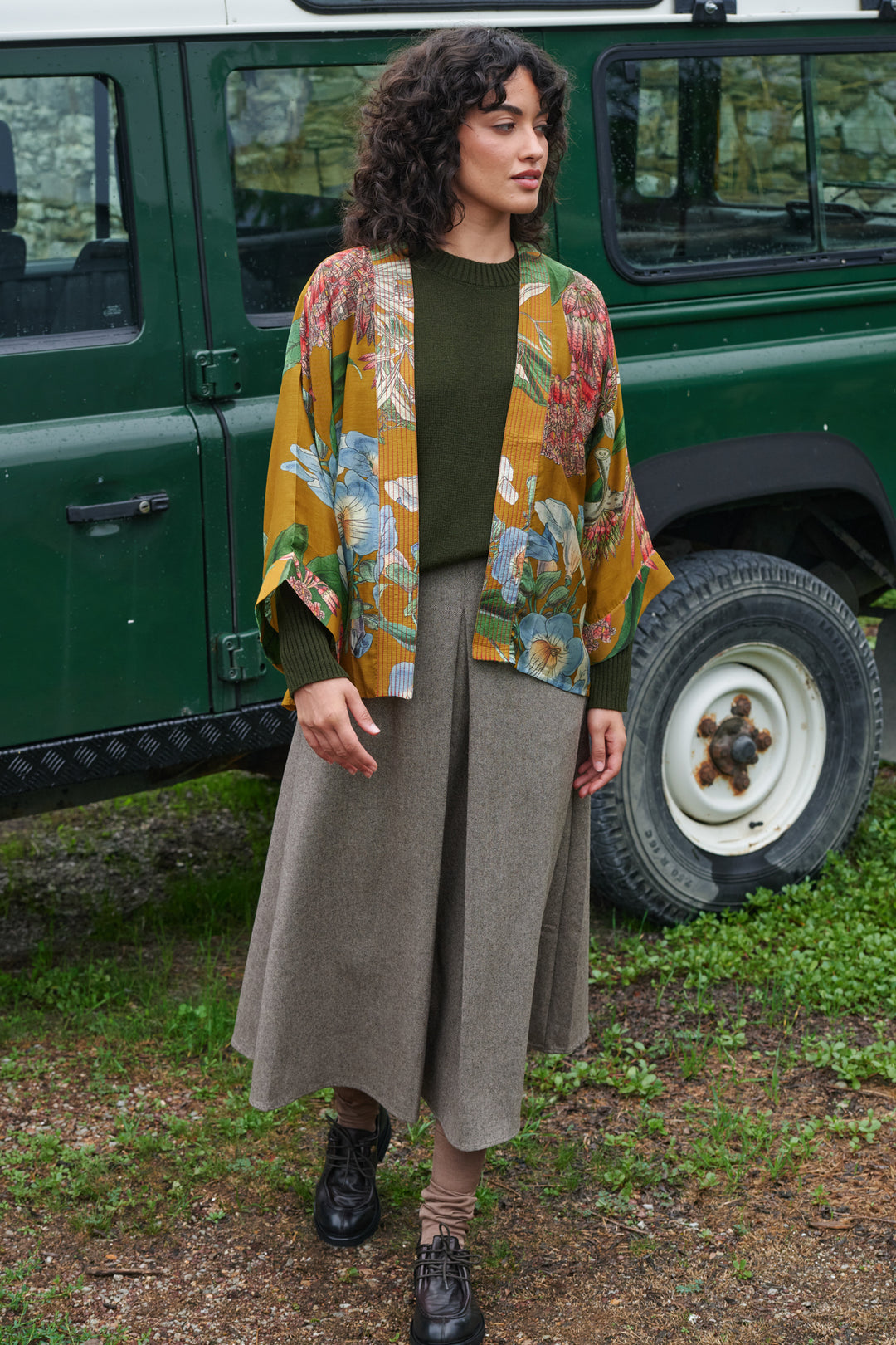Rhodoleia Gold Kimono