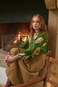 Rhodoleia Green Pussybow Blouse