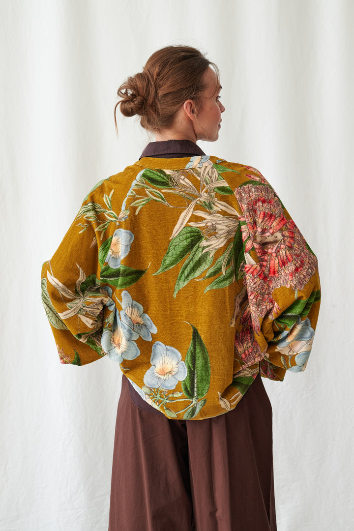 Rhodoleia Gold Velvet Jacket