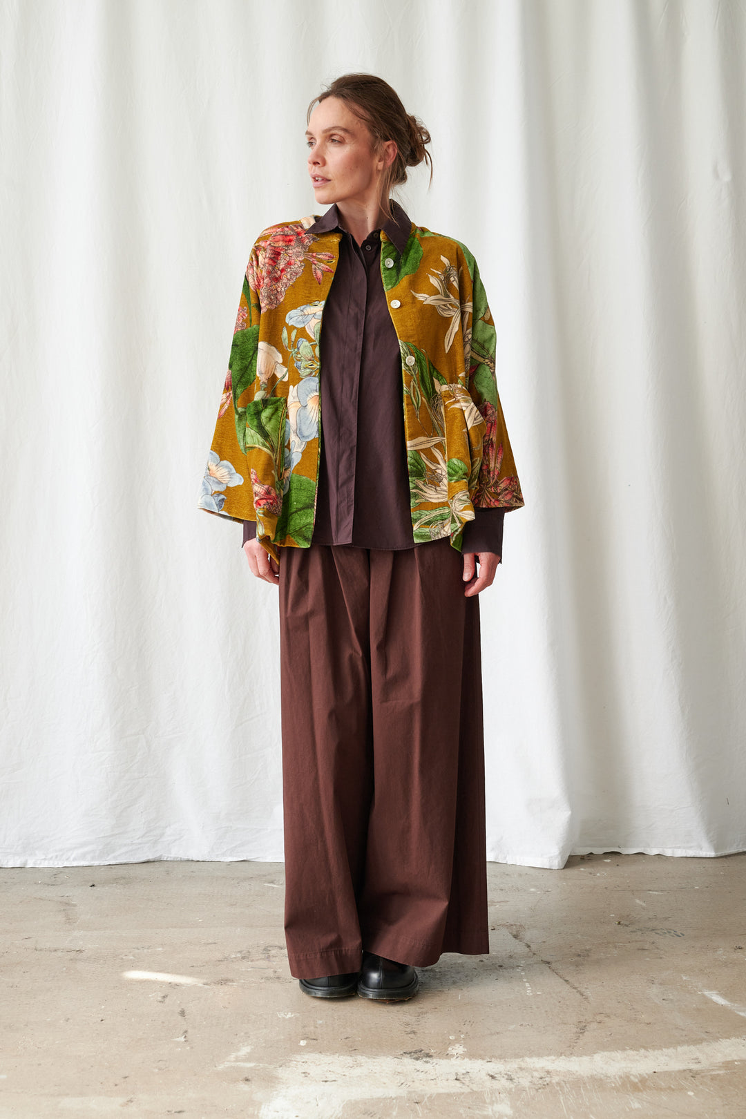 Rhodoleia Gold Velvet Jacket