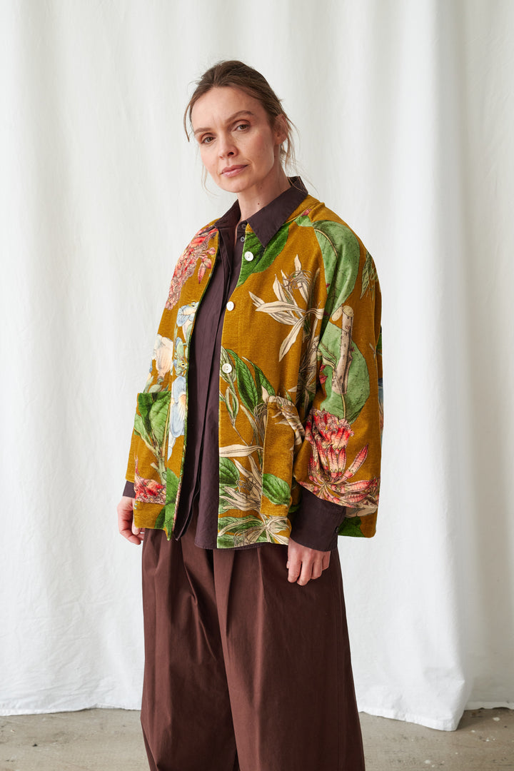 Rhodoleia Gold Velvet Jacket
