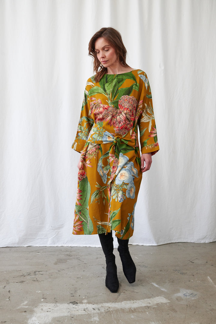 Rhodoleia Gold Kate Dress