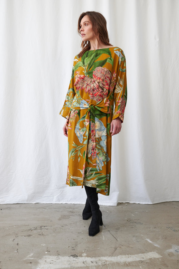 Rhodoleia Gold Kate Dress