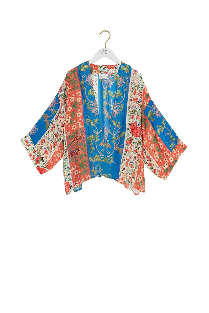 Ribbons Cobalt Kimono - One Hundred Stars