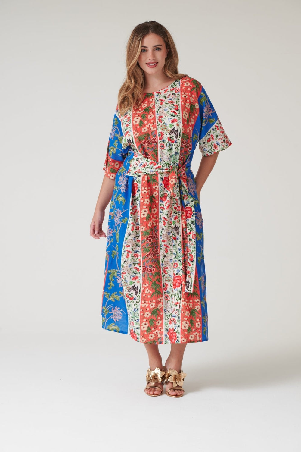 Ribbons Cobalt Obi Dress - One Hundred Stars