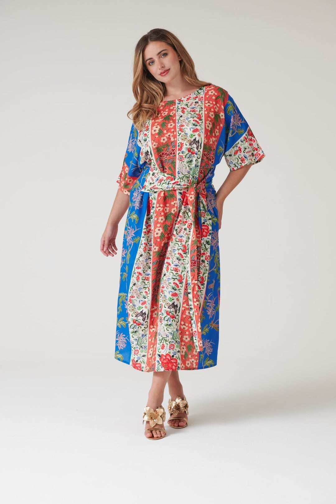 Ribbons Cobalt Obi Dress - One Hundred Stars