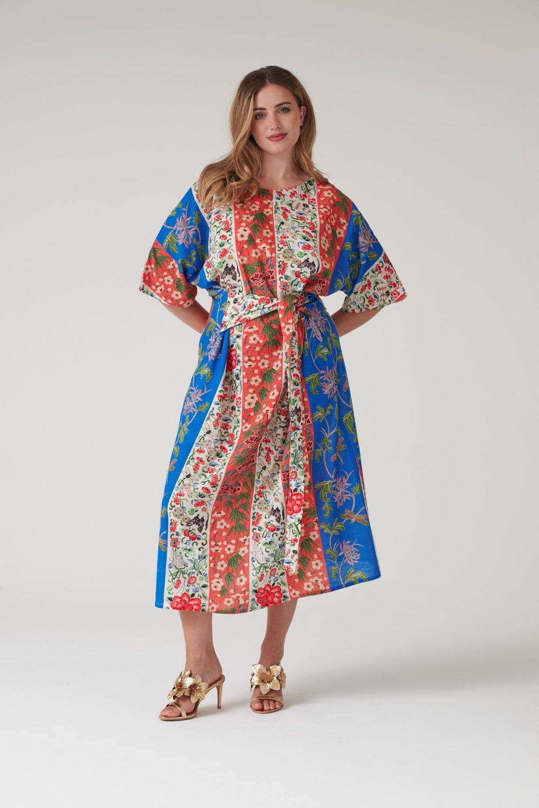 Ribbons Cobalt Obi Dress - One Hundred Stars