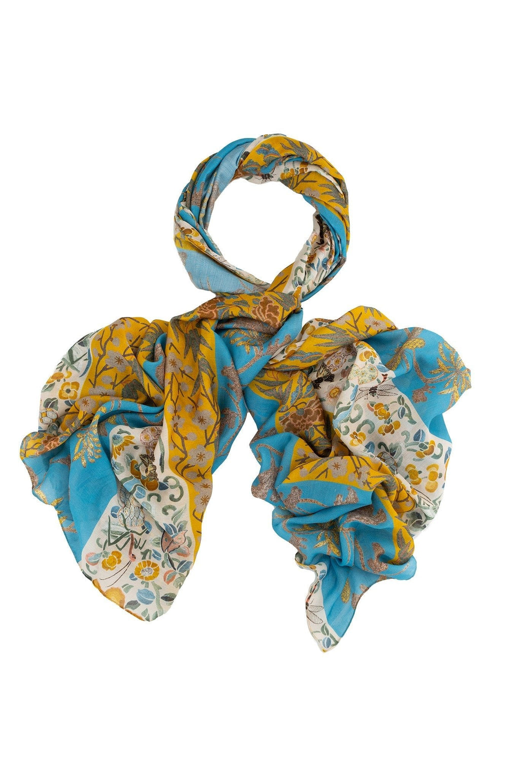 Ribbons Gold Scarf - One Hundred Stars