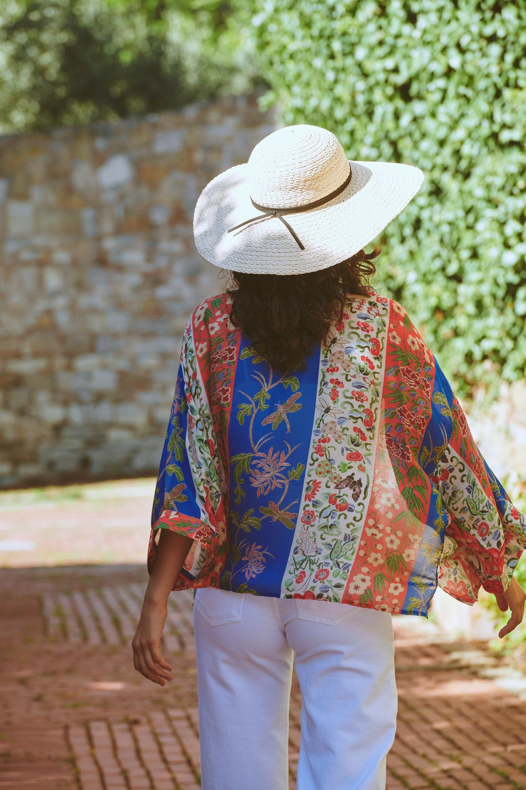 Ribbons Cobalt Kimono - One Hundred Stars