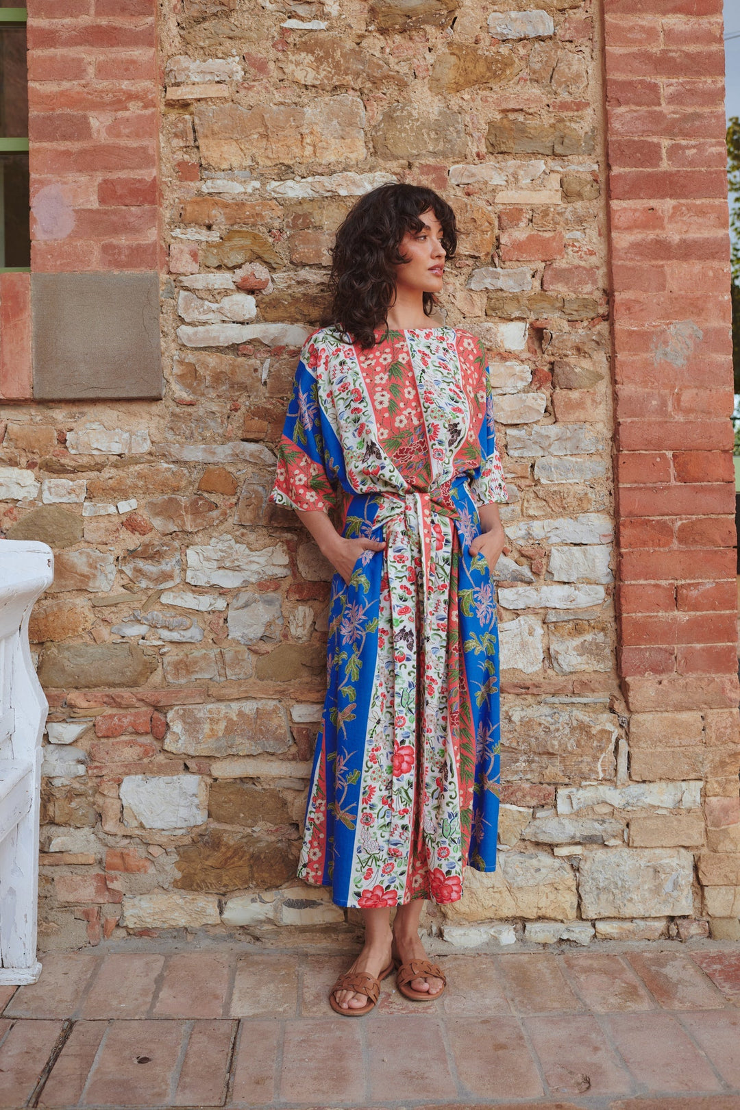 Ribbons Cobalt Obi Dress - One Hundred Stars