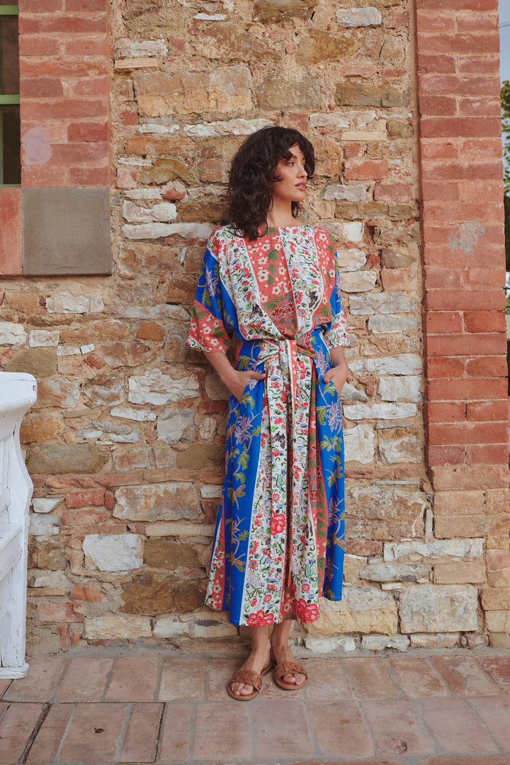 Ribbons Cobalt Obi Dress - One Hundred Stars