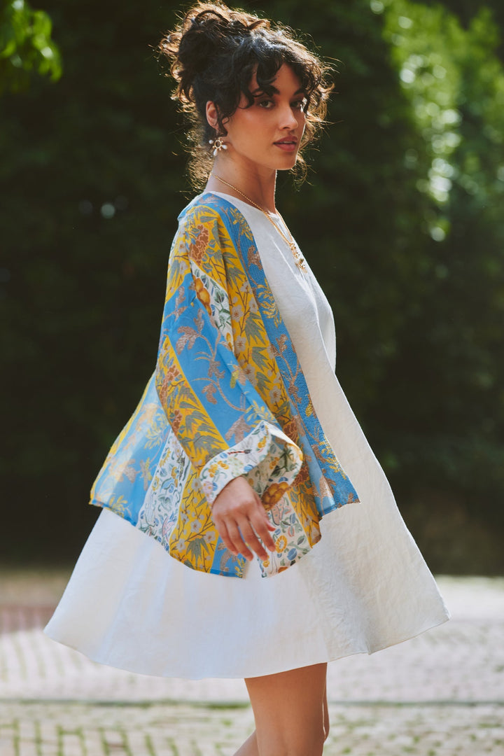 Ribbons Gold Kimono - One Hundred Stars