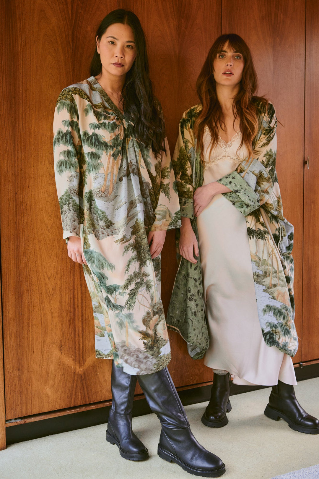 Rivers and Trees Natural Midi Dress