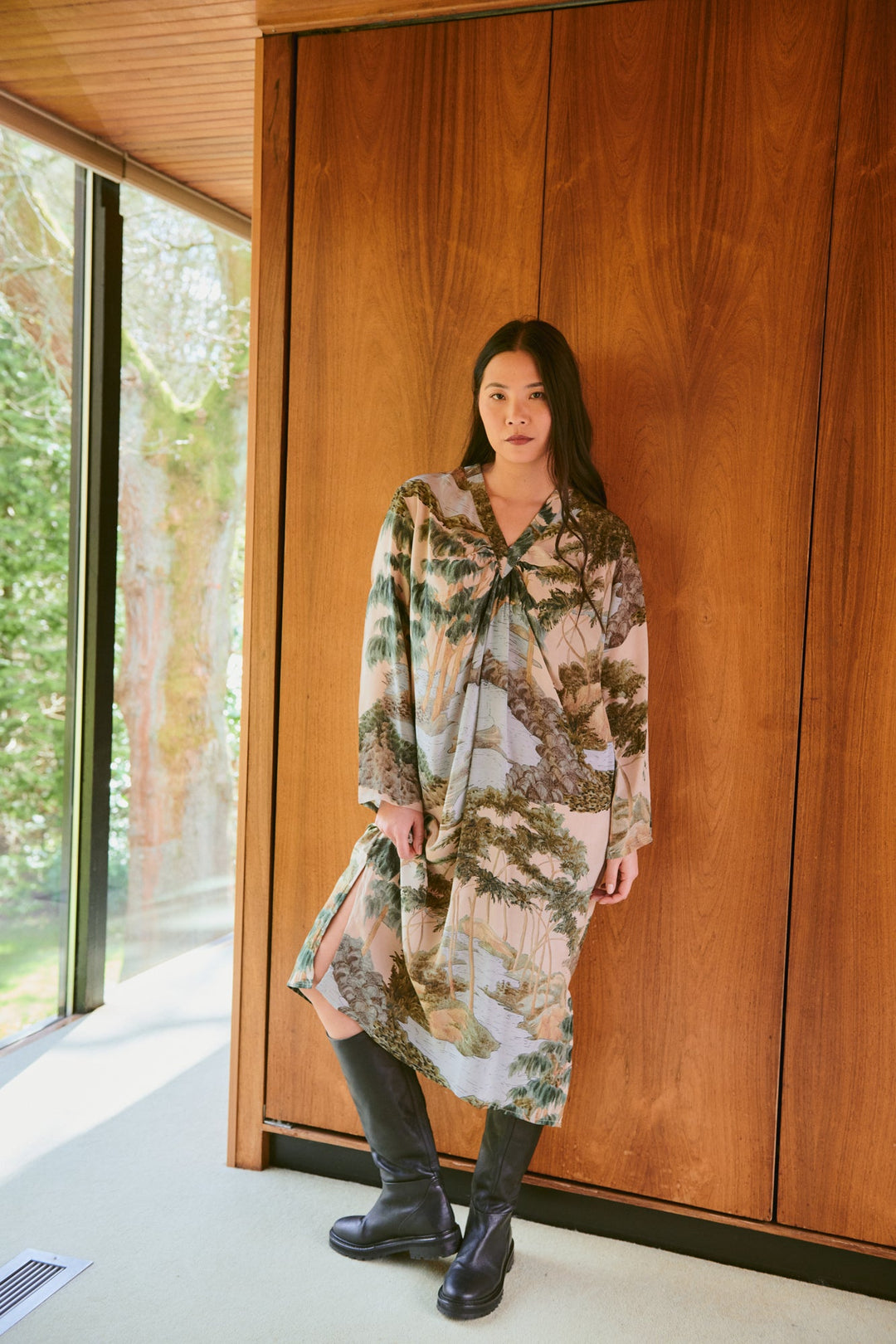 Rivers and Trees Natural Midi Dress