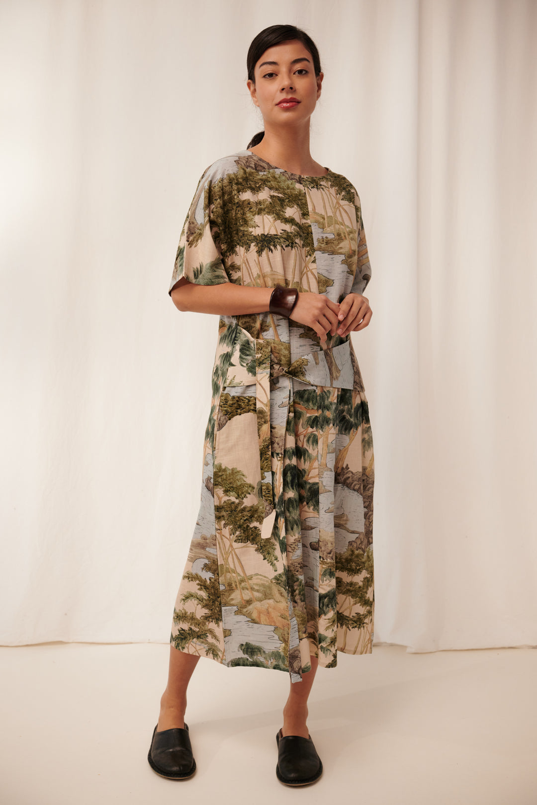 Rivers and Trees Natural Obi Dress