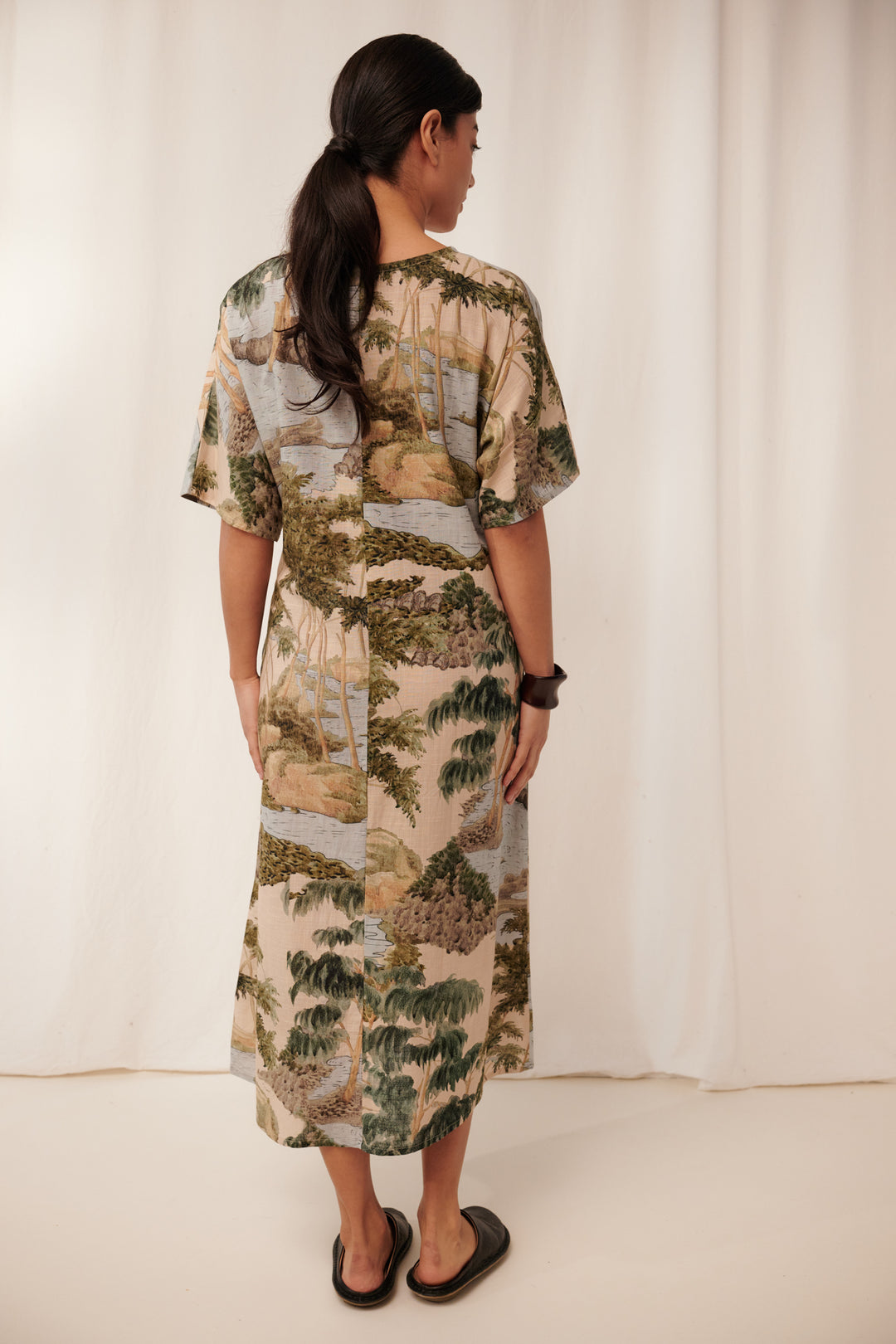 Rivers and Trees Natural Obi Dress