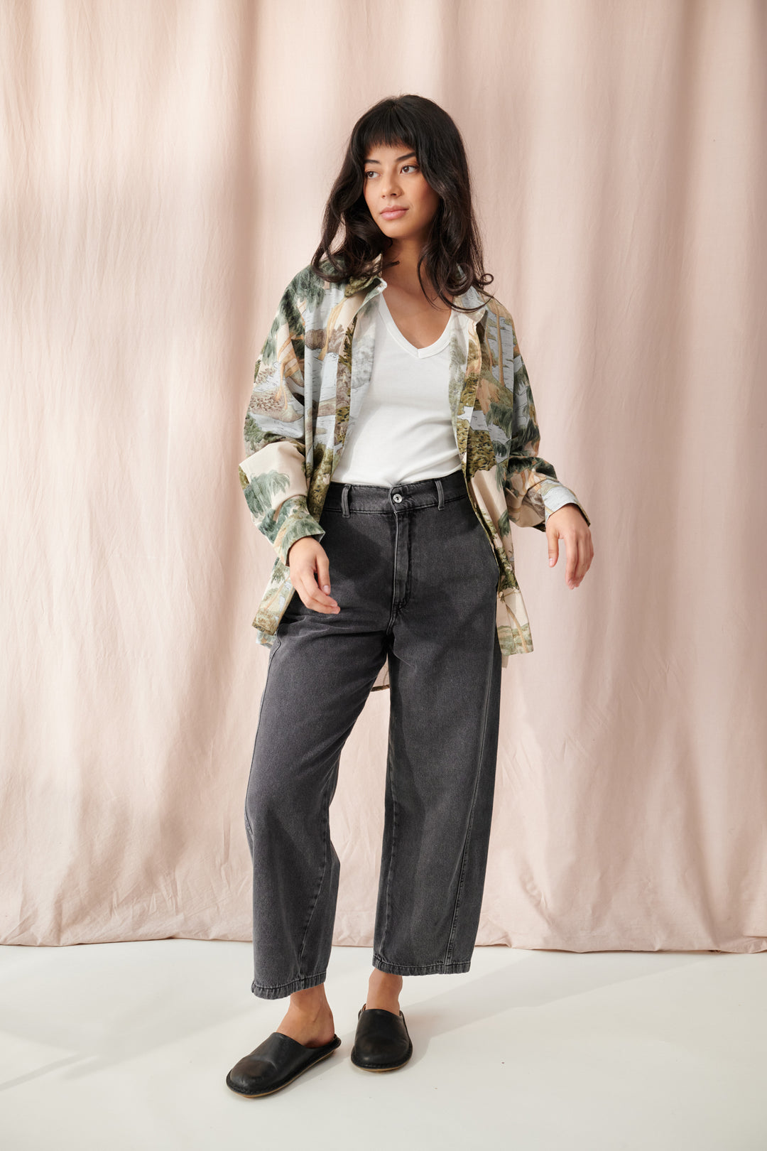 Rivers and Trees Natural Oversized Shirt
