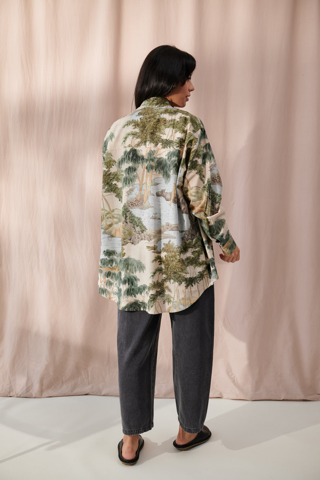 Rivers and Trees Natural Oversized Shirt