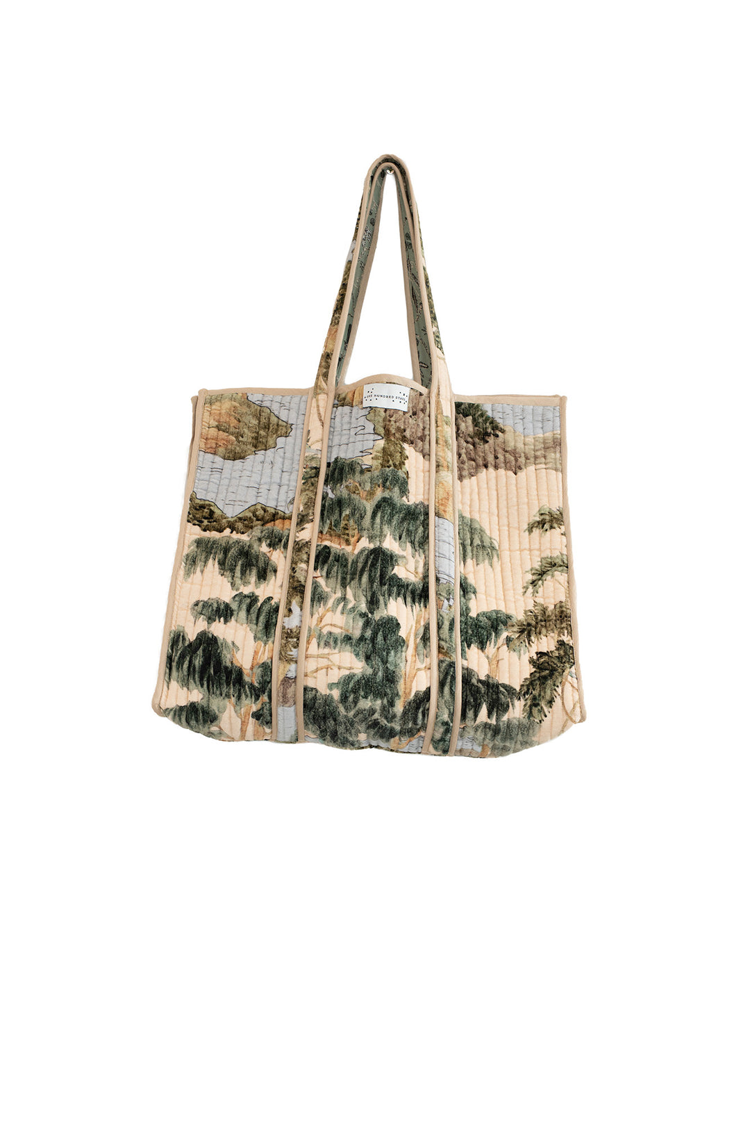 Rivers and Trees Large Velvet Tote Bag